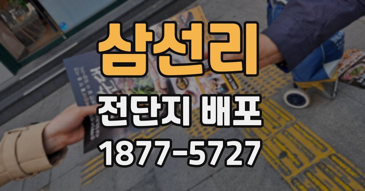 삼선리 전단지 배포