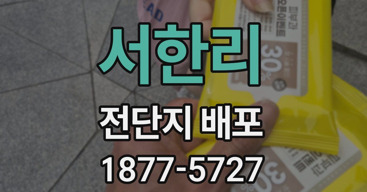 서한리 전단지 배포