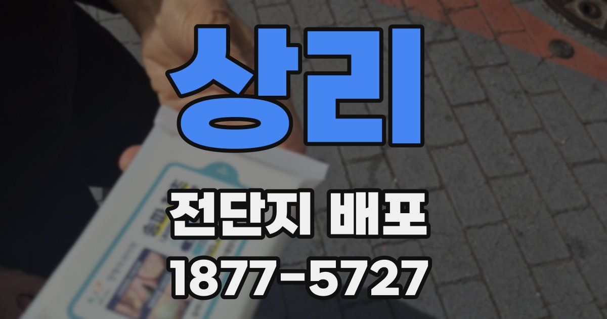 상리 전단지 배포