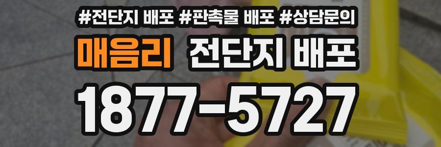 매음리 전단지 배포