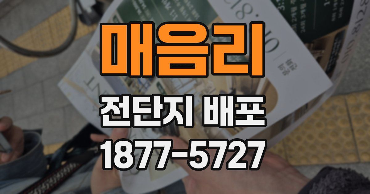 매음리 전단지 배포