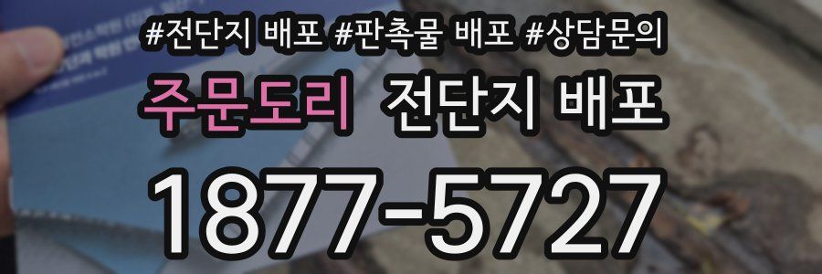 주문도리 전단지 배포