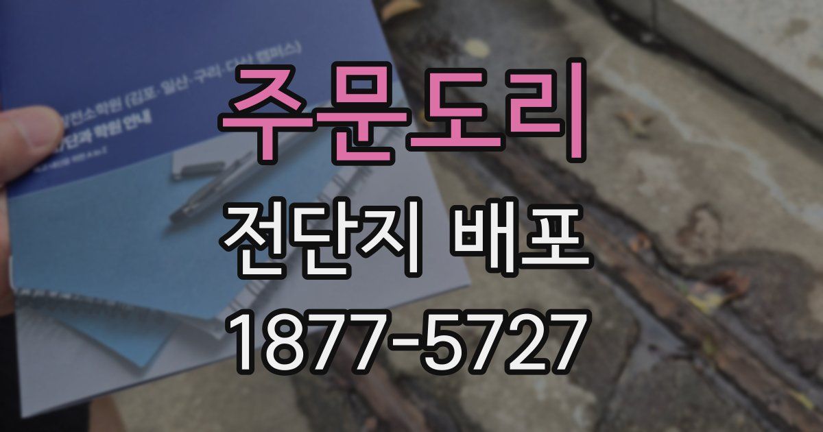 주문도리 전단지 배포