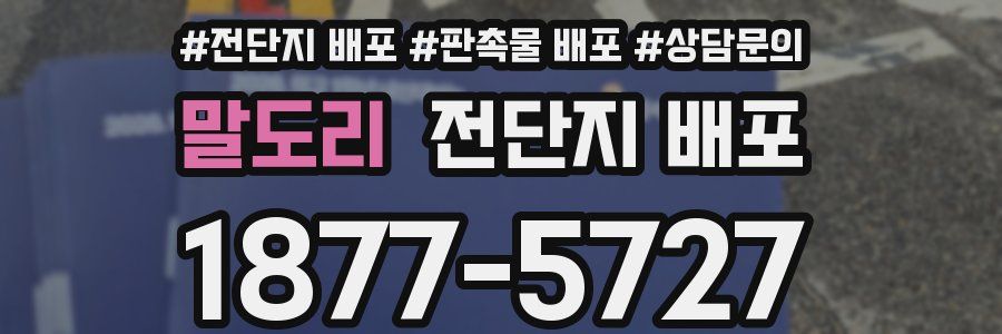 말도리 전단지 배포