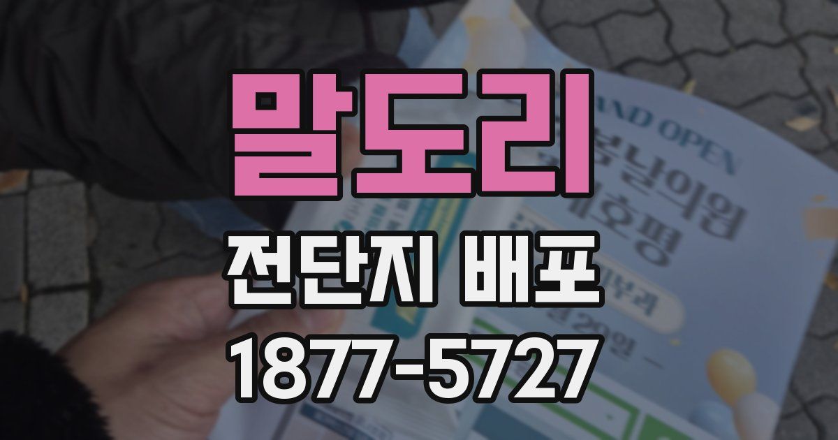 말도리 전단지 배포