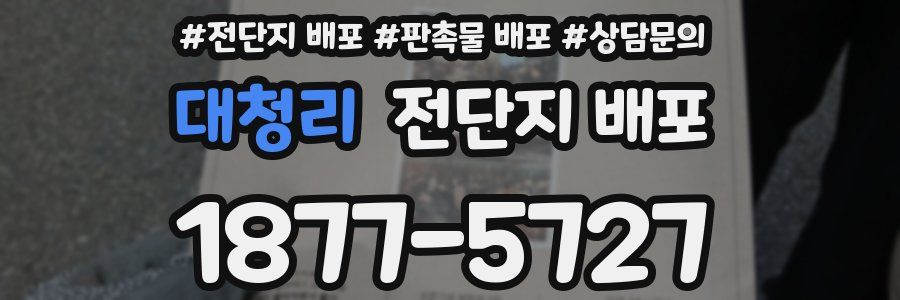 대청리 전단지 배포