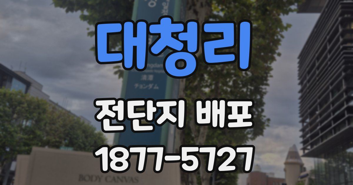대청리 전단지 배포