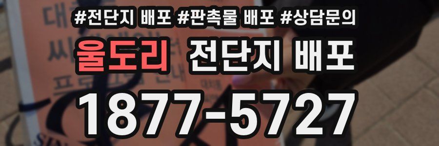 울도리 전단지 배포