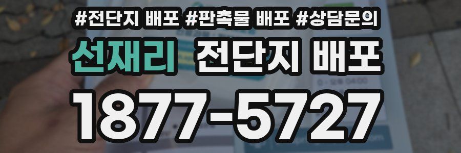 선재리 전단지 배포