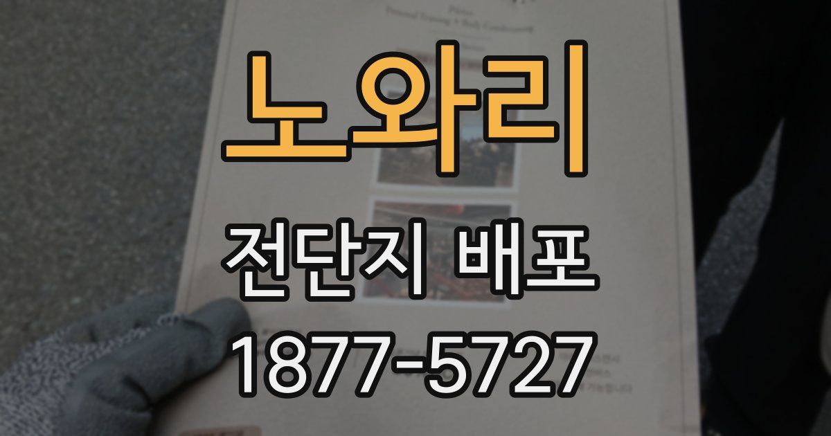 노와리 전단지 배포