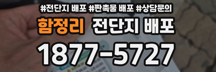 함정리 전단지 배포
