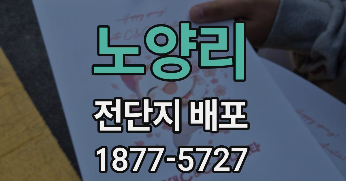 노양리 전단지 배포