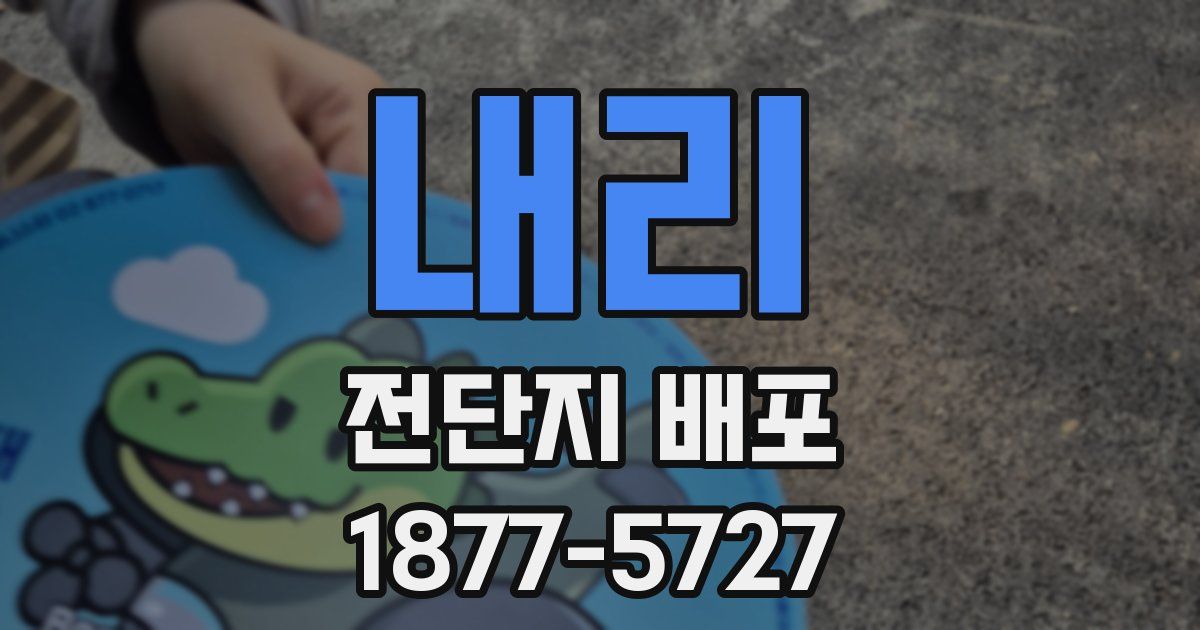 내리 전단지 배포