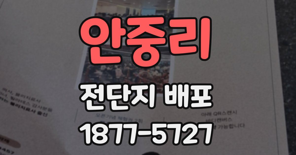 안중리 전단지 배포