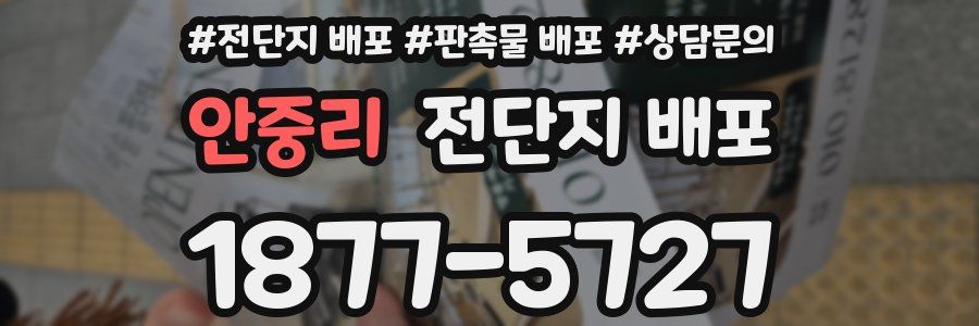 안중리 전단지 배포