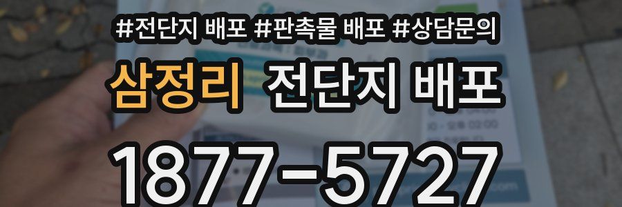 삼정리 전단지 배포