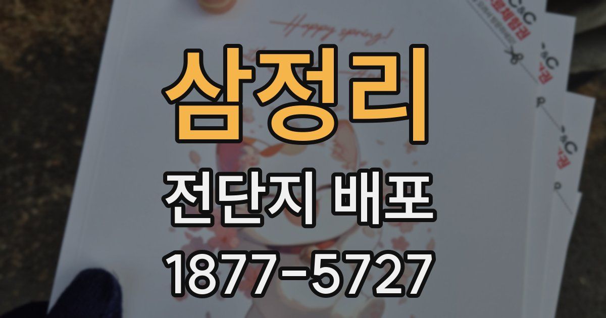 삼정리 전단지 배포