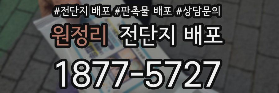 원정리 전단지 배포