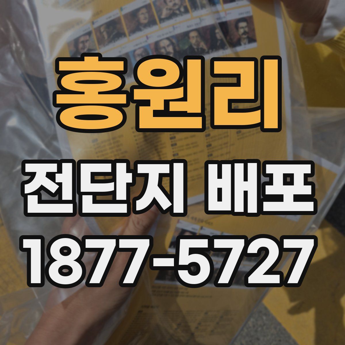 홍원리 전단지 배포