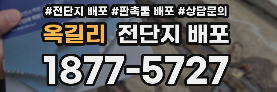 옥길리 전단지 배포