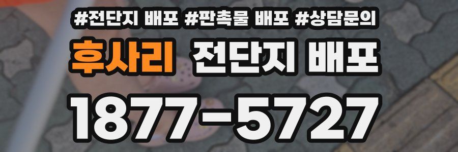 후사리 전단지 배포