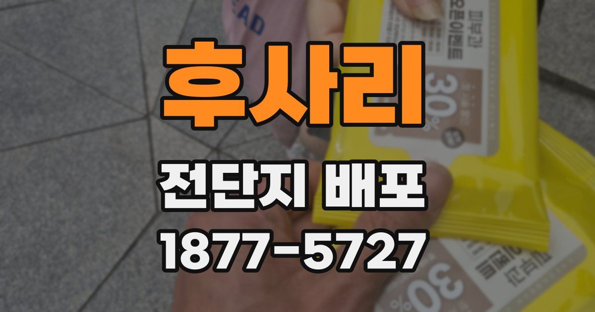 후사리 전단지 배포
