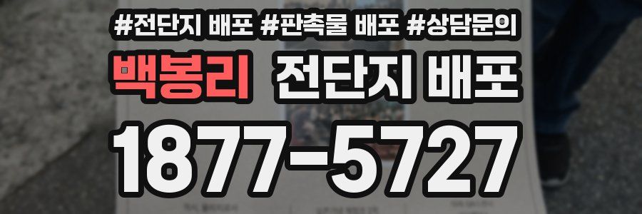 백봉리 전단지 배포