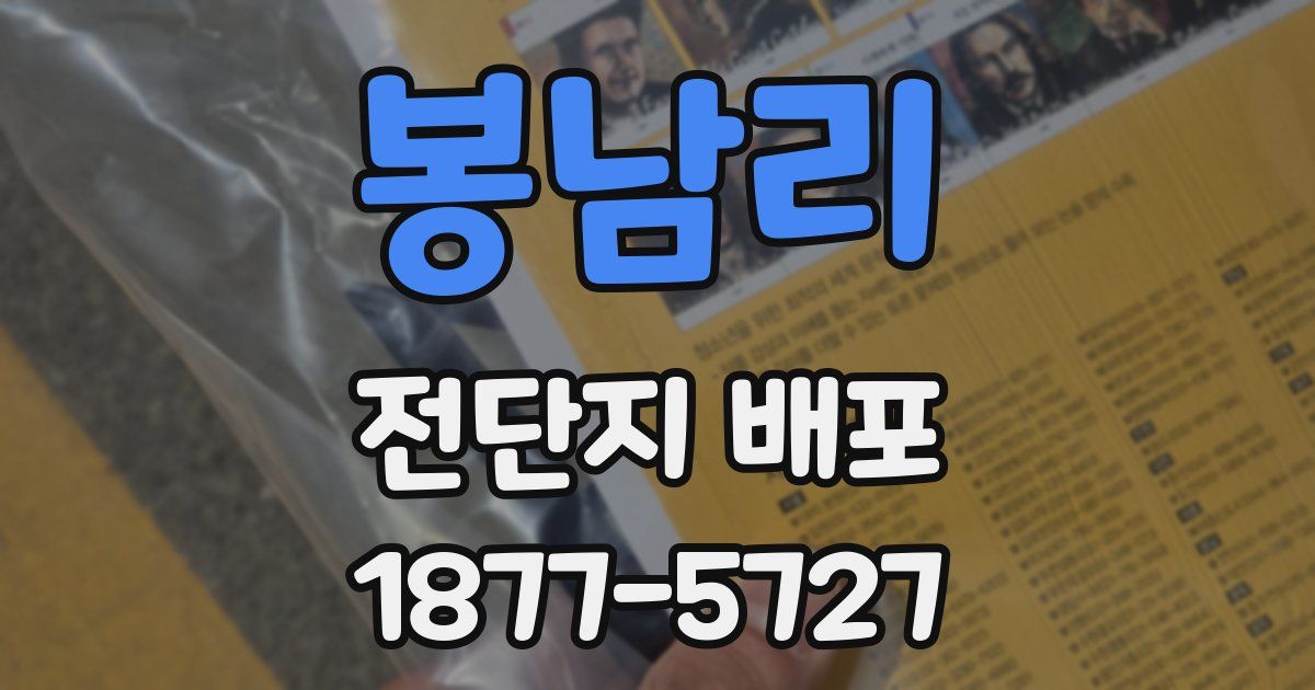 봉남리 전단지 배포