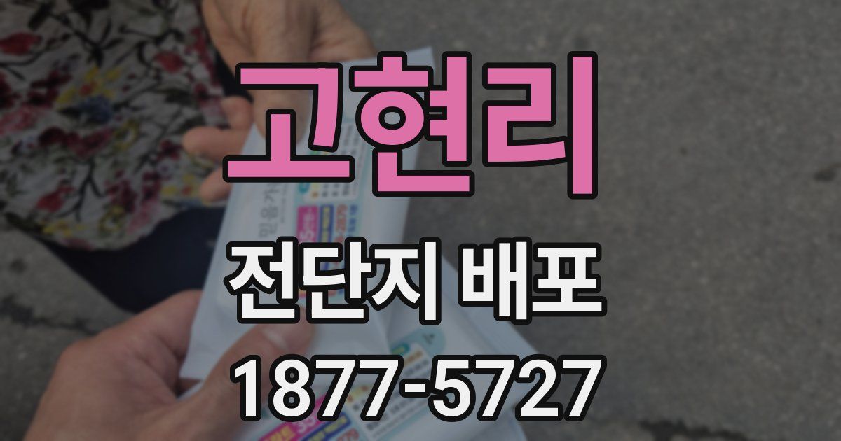 고현리 전단지 배포