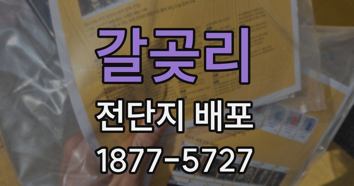 갈곶리 전단지 배포