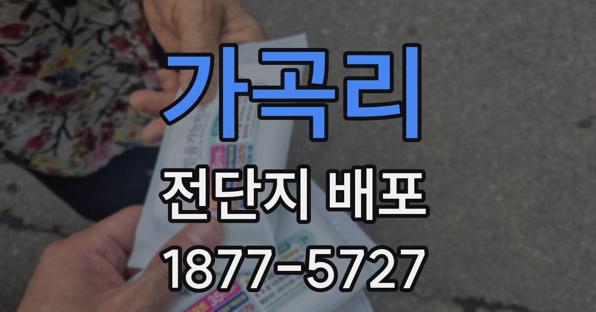 가곡리 전단지 배포
