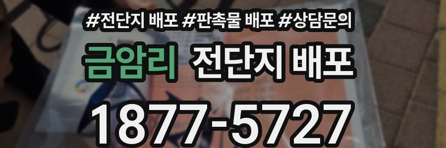 금암리 전단지 배포