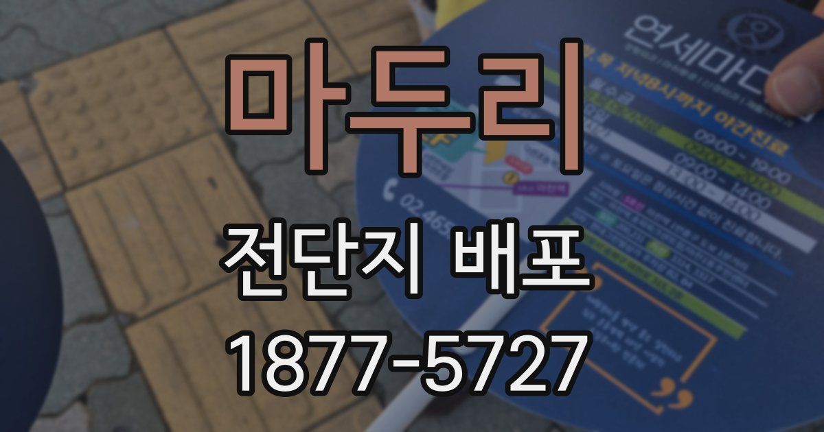 마두리 전단지 배포