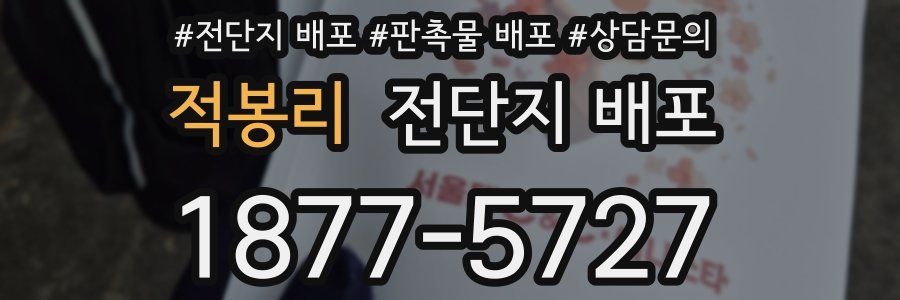 적봉리 전단지 배포