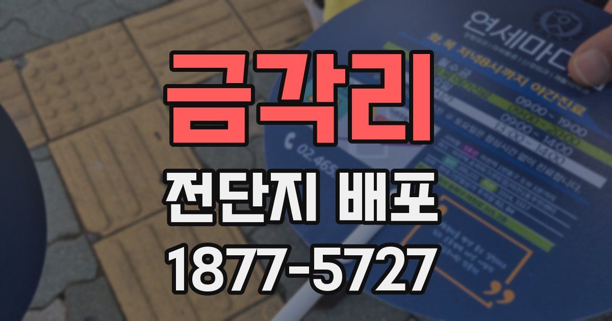 금각리 전단지 배포