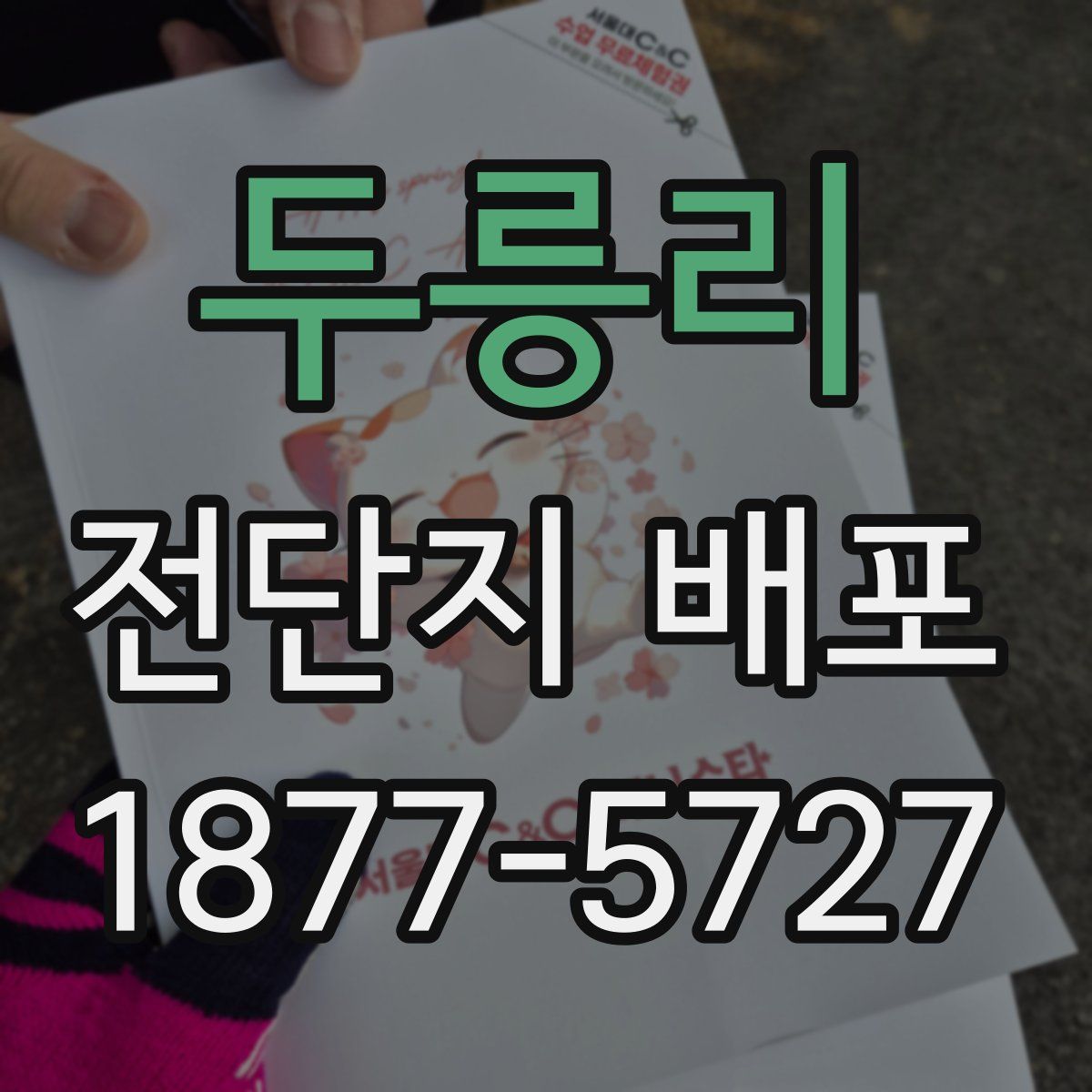 두릉리 전단지 배포