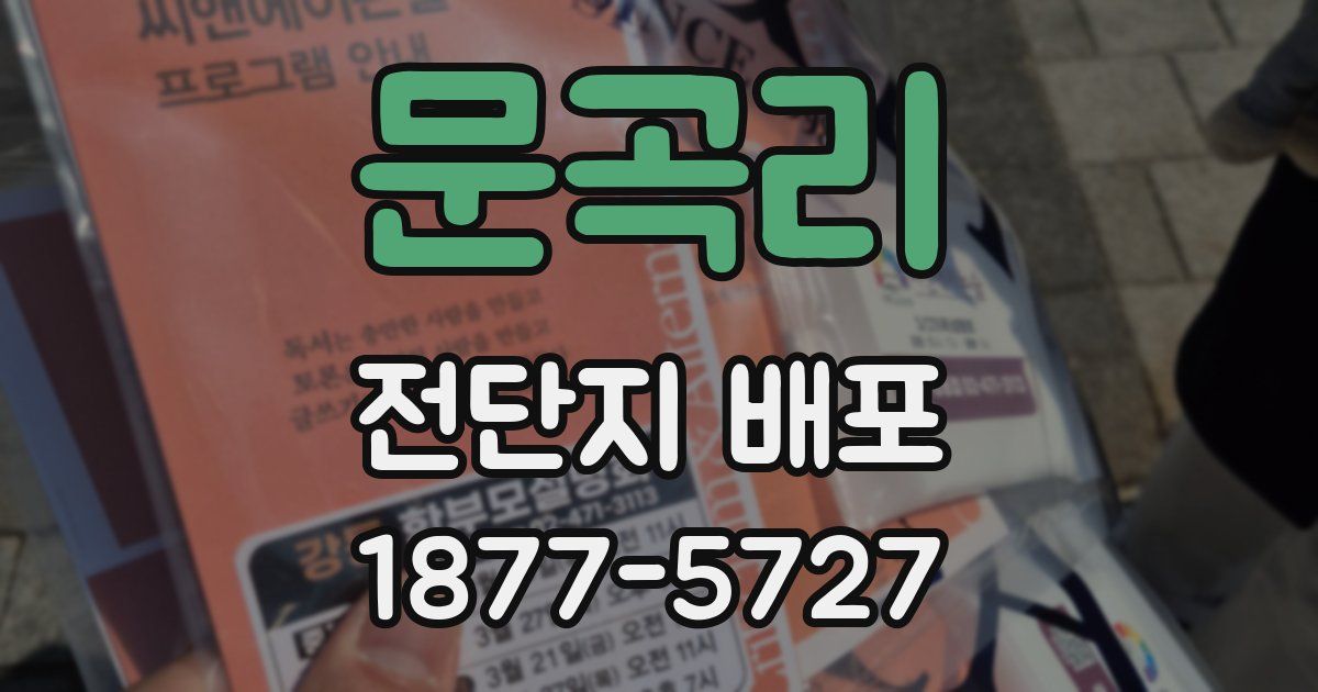 문곡리 전단지 배포
