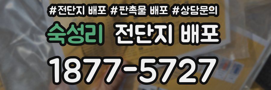 숙성리 전단지 배포