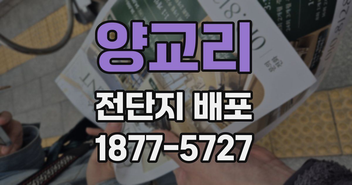양교리 전단지 배포