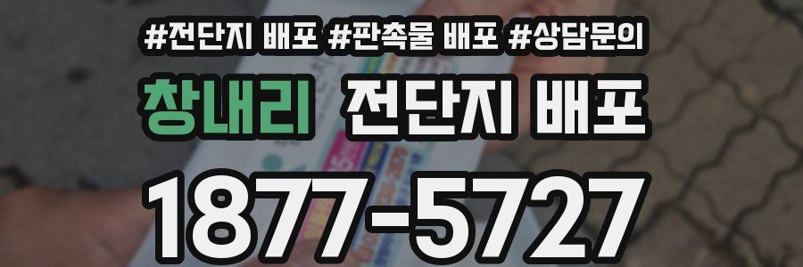 창내리 전단지 배포