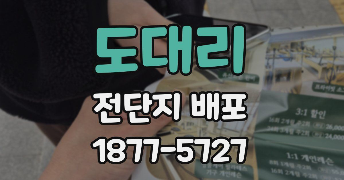 도대리 전단지 배포