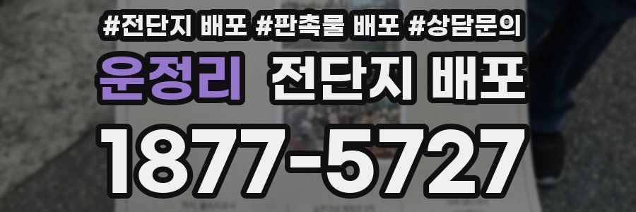 운정리 전단지 배포