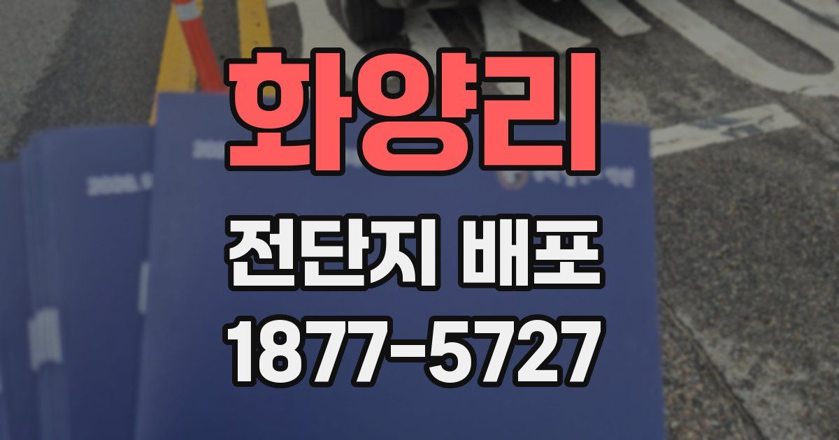 화양리 전단지 배포