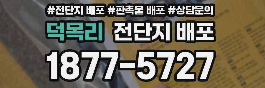 덕목리 전단지 배포