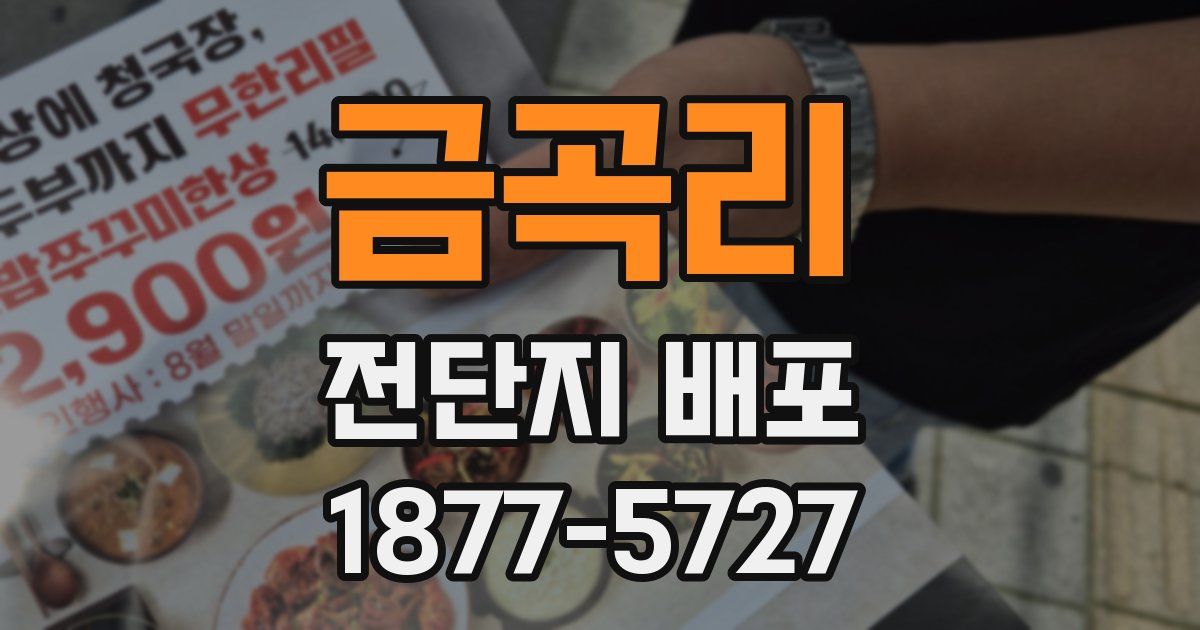 금곡리 전단지 배포