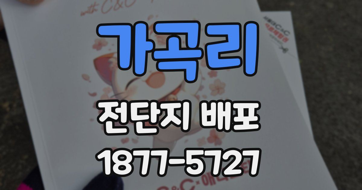 가곡리 전단지 배포