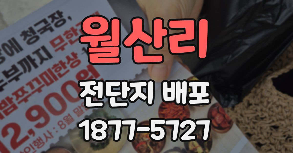 월산리 전단지 배포