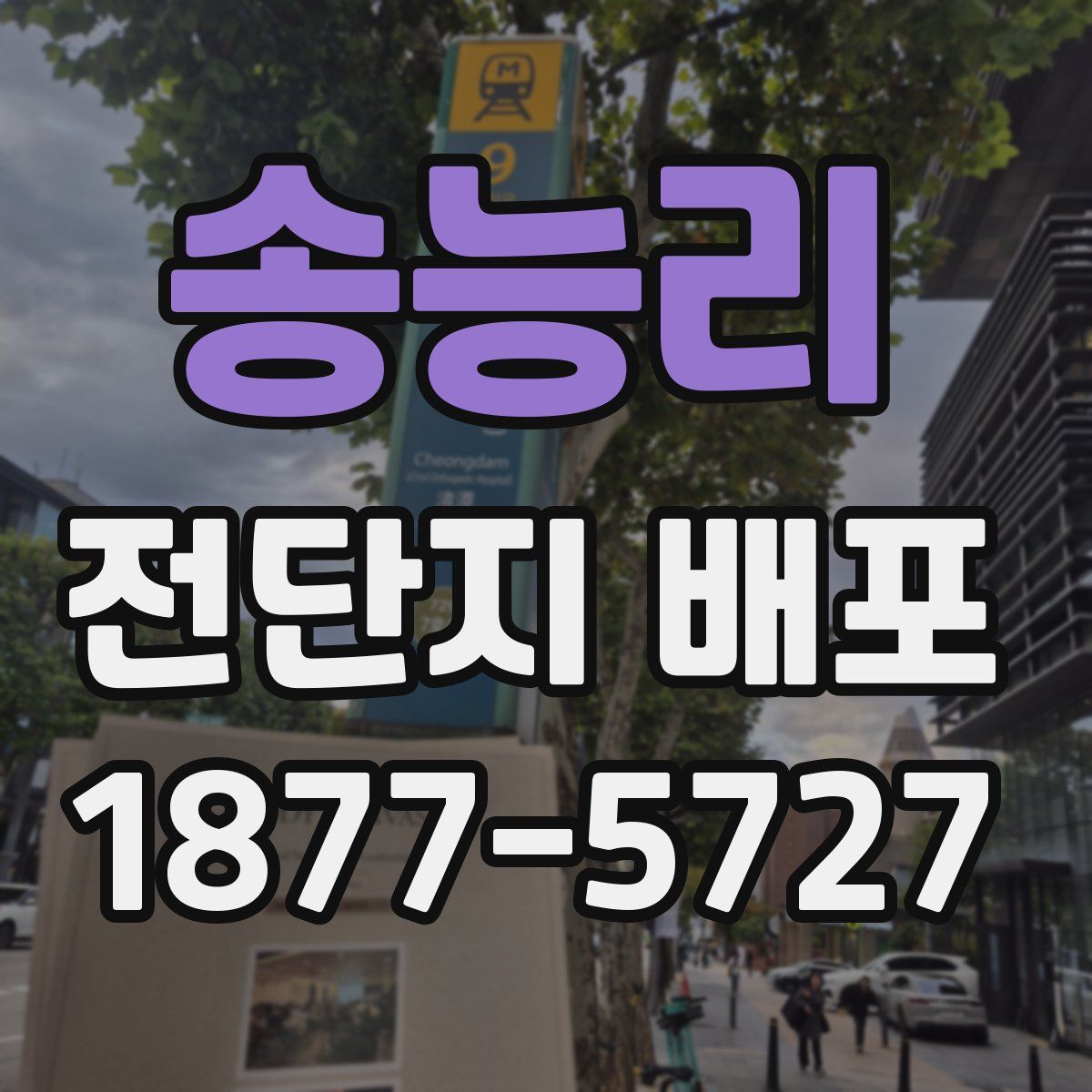 송능리 전단지 배포
