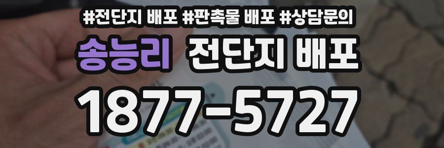 송능리 전단지 배포