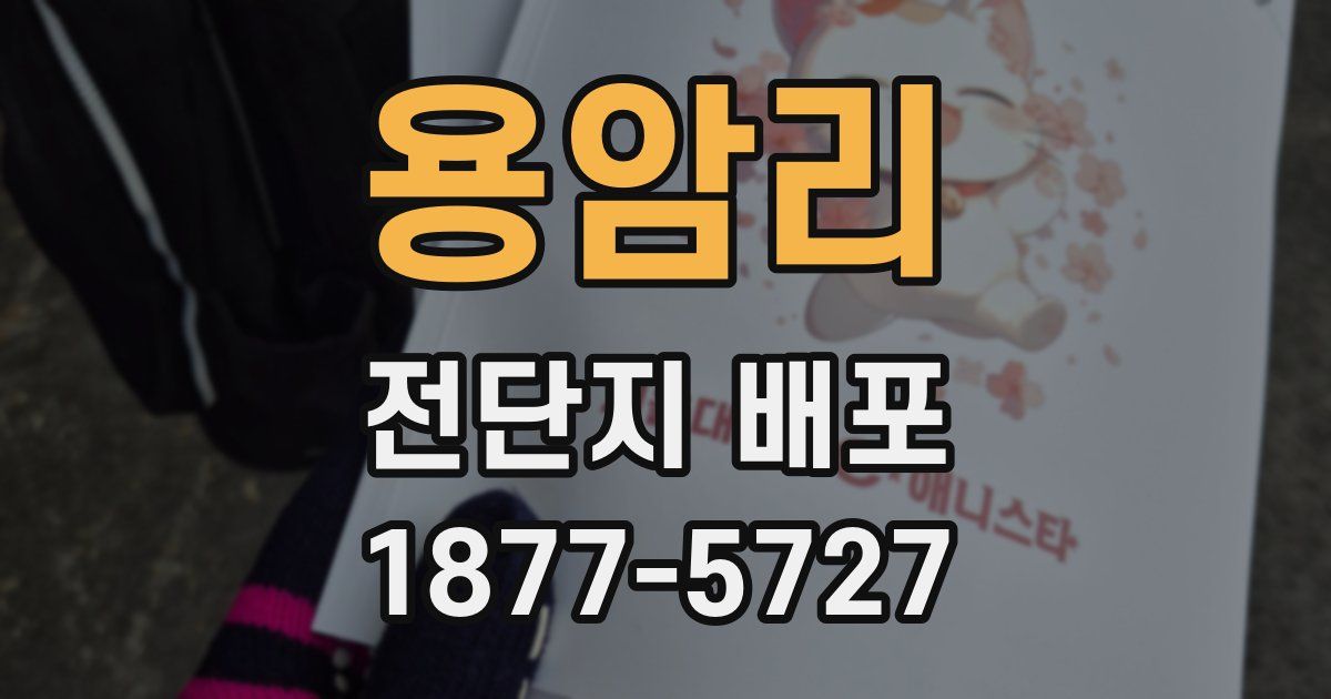 용암리 전단지 배포
